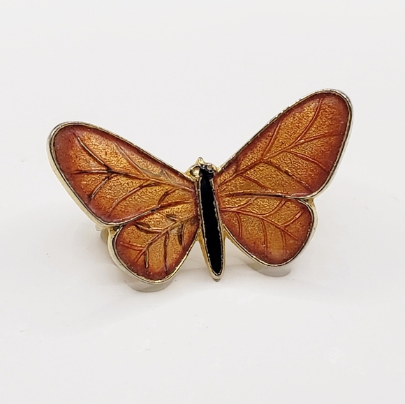 Beautiful Orange Butterfly Brooch - Picture 4 of 5